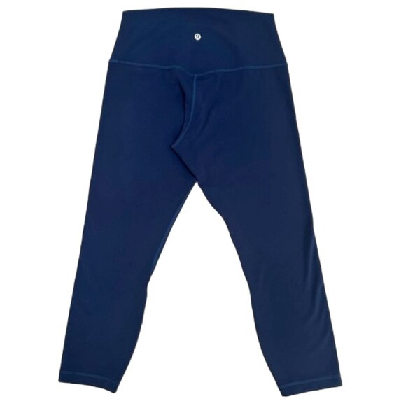 Lululemon Wunder Under High-Rise Crop 21″ Leggings Navy Size 10 Activewear - Picture 4 of 8